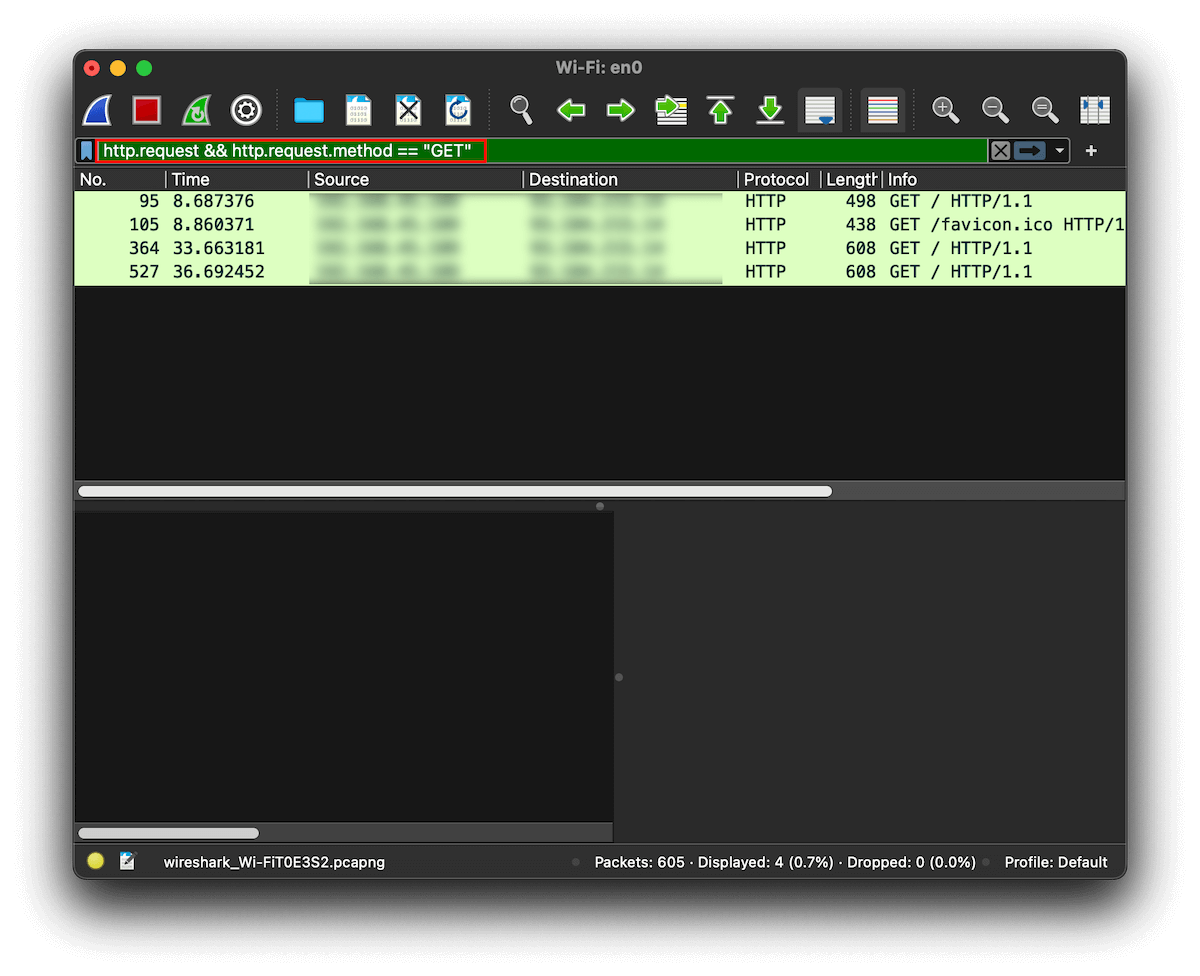 wireshark packet filters