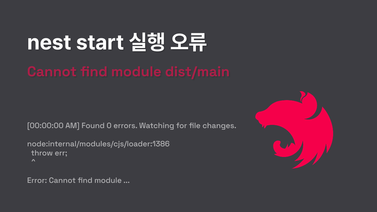 NestJS dist/main not found